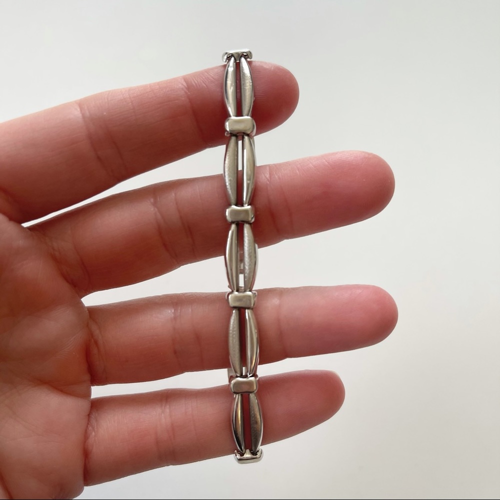 14K White Gold link bracelet